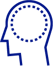 Thinking person icon.